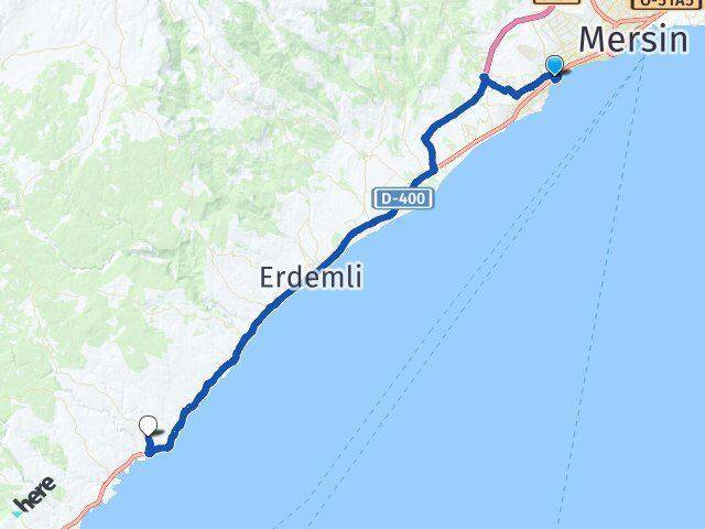 Mersin Üniversitesi Kızkalesi Arası Kaç Km - Yol Tarifi