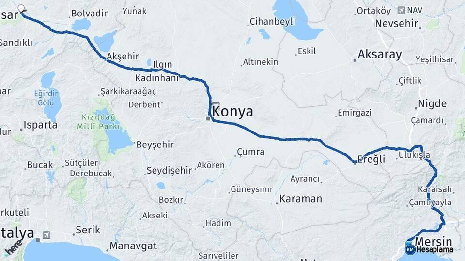 Yenişehir Afyonkarahisar Arası Kaç Km - Yol Tarifi