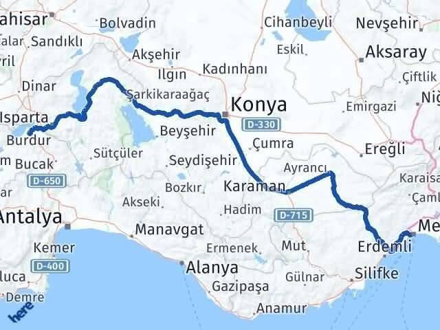 Yenişehir Burdur Arası Kaç Km - Yol Tarifi