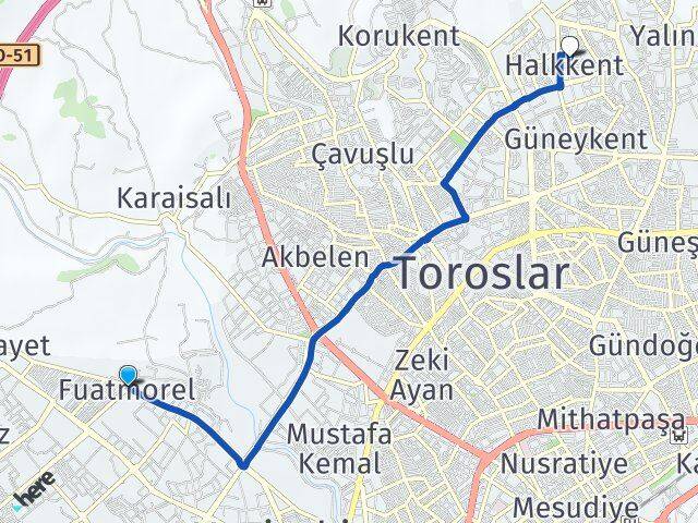 Fuatmorel Halkkent Arası Kaç Km - Yol Tarifi