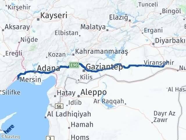 Mersin Yeşilli Arası Kaç Km - Yol Tarifi