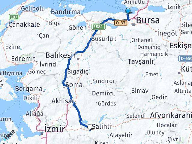 İdo Güzelyalı Feribot İskelesi Salihli Arası Kaç Km - Yol Tarifi