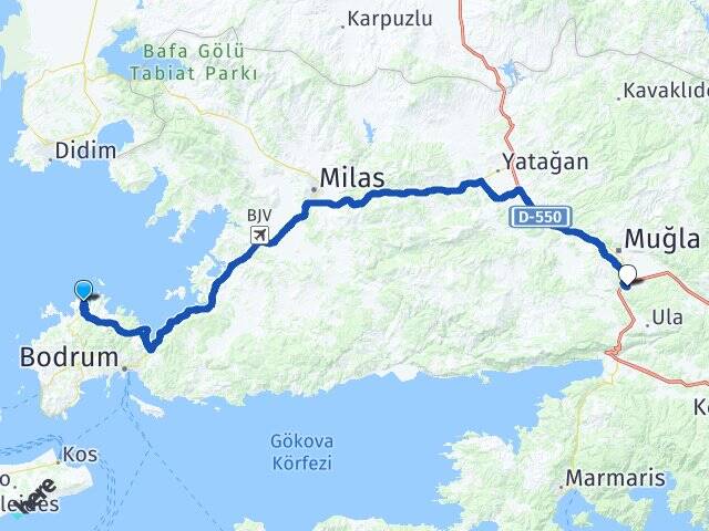 Gündoğan Sıtkı Koçman Üniversitesi Arası Kaç Km - Yol Tarifi