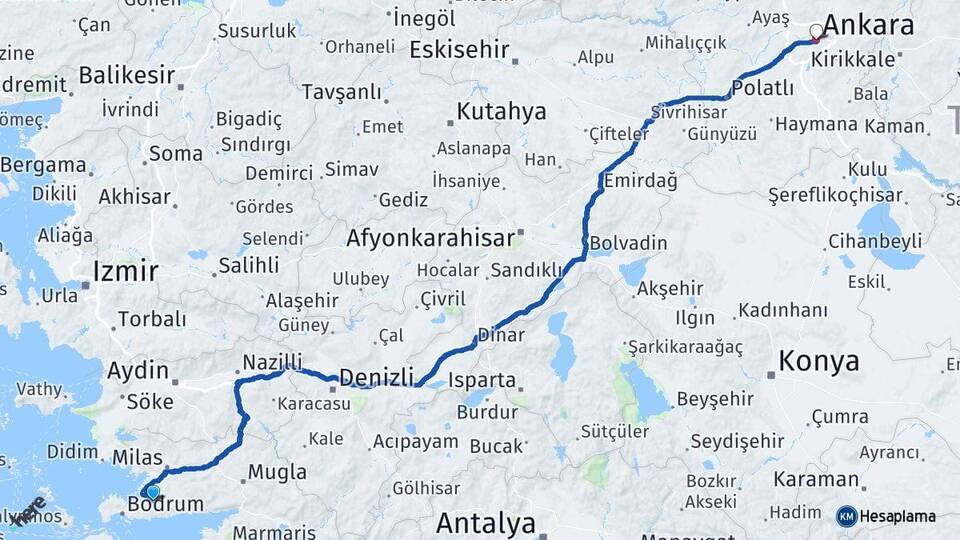 Mumcular Ankara Arası Kaç Km - Yol Tarifi
