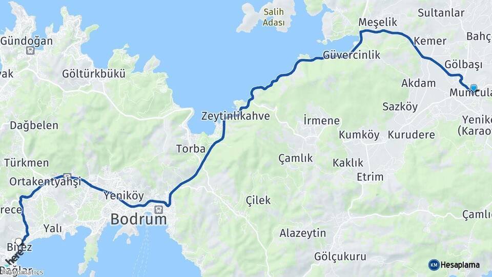 Mumcular Bitez Arası Kaç Km - Yol Tarifi