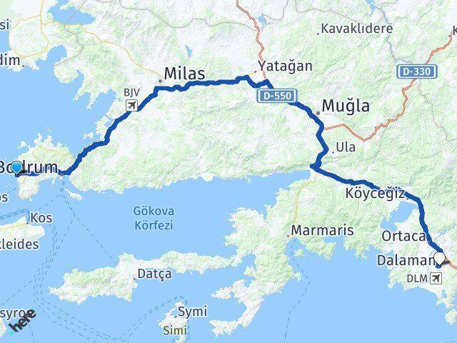 Peksimet Dalaman Arası Kaç Km - Yol Tarifi