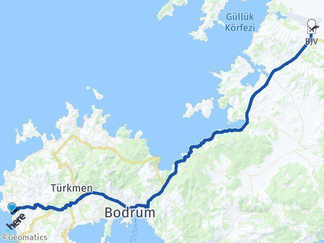 Peksimet Milas Bodrum Havalimanı Arası Kaç Km - Yol Tarifi