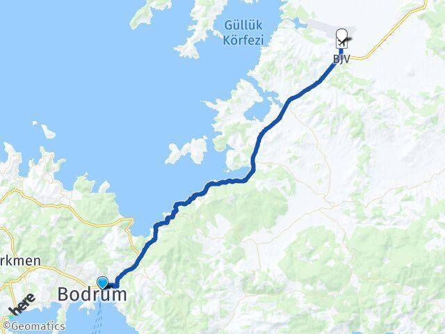 Tepecik Milas Bodrum Havalimanı Arası Kaç Km - Yol Tarifi