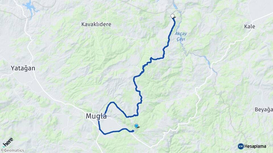Muğla Çamoluk Menteşe Arası Kaç Km - Yol Haritası
