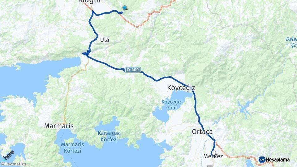Muğla Dalaman Arası Kaç Km - Yol Haritası