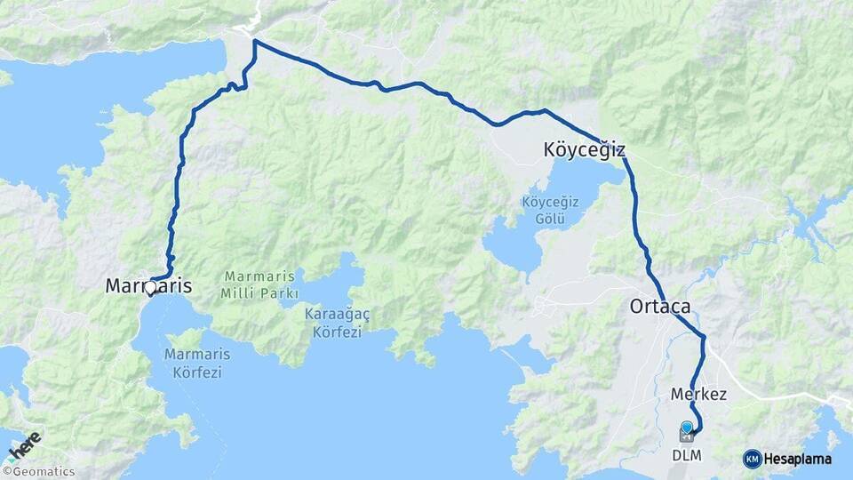 Muğla Dalaman Havalimanı Siteler Arası Kaç Km - Yol Tarifi