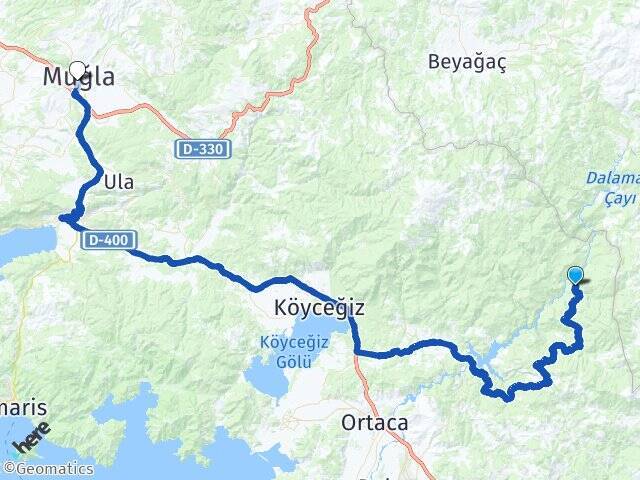 Narlı Muğla Otogarı Arası Kaç Km - Yol Tarifi