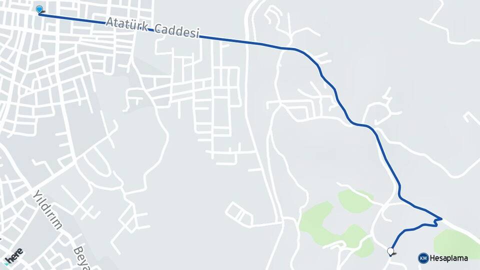 Muğla Dalaman Şerefler Dalaman Arası Kaç Km - Yol Haritası