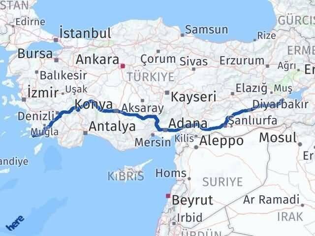 Muğla Datça Bitlis Arası Kaç Km - Yol Haritası