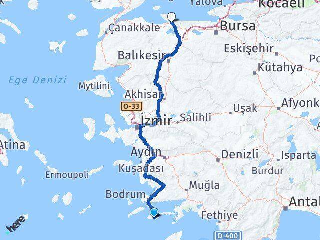 Mesudiye Bandırma İDO Feribot İskelesi Arası Kaç Km - Yol Tarifi