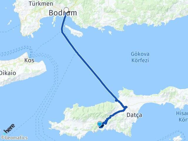 Mesudiye Bodrum Feribot İskelesi Arası Kaç Km - Yol Tarifi