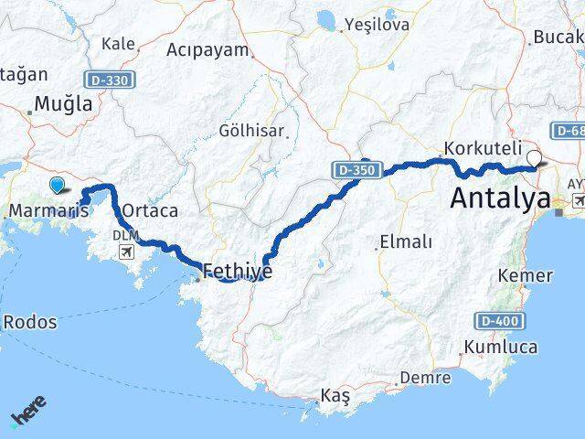 Muğla Döşemealtı Arası Kaç Km - Yol Tarifi