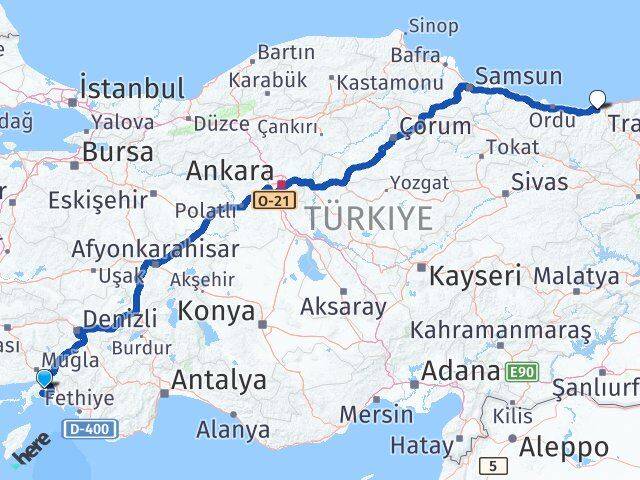 Muğla Espiye Giresun Arası Kaç Km - Yol Haritası
