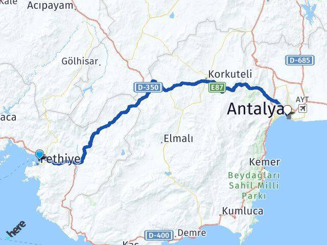 Akarca Antalya Arası Kaç Km - Yol Tarifi