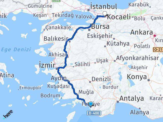 Akarca Kocaeli Arası Kaç Km - Yol Tarifi