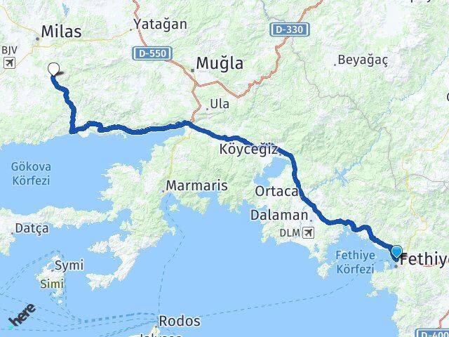 Akarca Milas Arası Kaç Km - Yol Tarifi