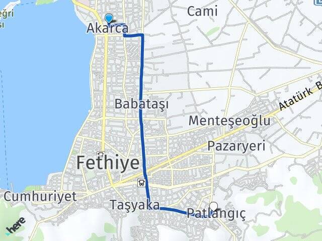 Akarca Patlangıç Arası Kaç Km - Yol Tarifi