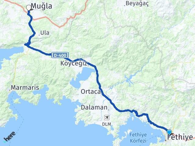 Cami Muğla Otogarı Arası Kaç Km - Yol Tarifi