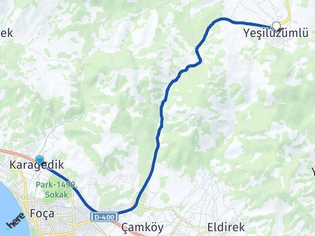 Karagedik Yeşilüzümlü Arası Kaç Km - Yol Tarifi