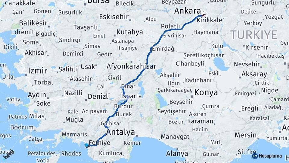 Kayaköy Balgat Arası Kaç Km - Yol Tarifi