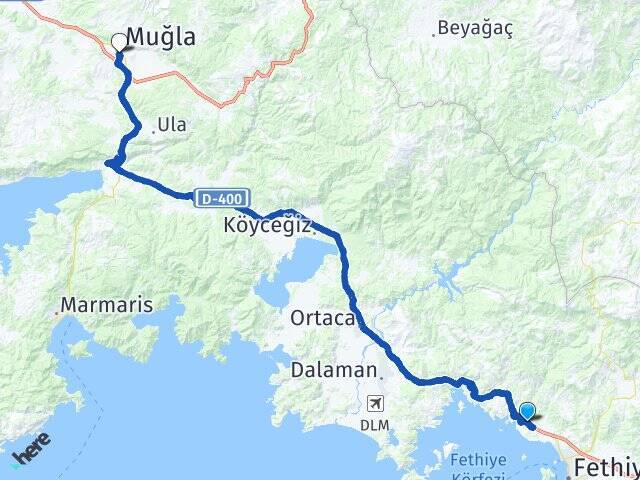 Yanıklar Muğla Otogarı Arası Kaç Km - Yol Tarifi