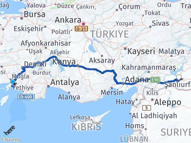 Muğla Haliliye Arası Kaç Km - Yol Tarifi