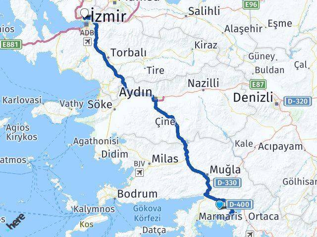 Muğla Karşıyaka Arası Kaç Km - Yol Tarifi