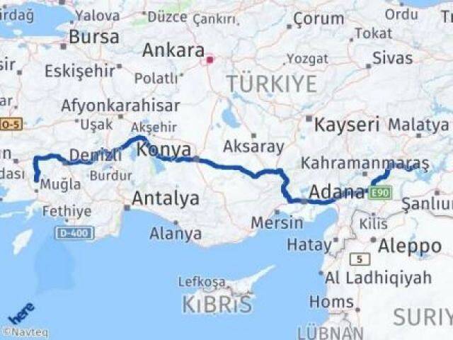 Muğla Kavaklıdere Adıyaman Arası Kaç Km - Yol Haritası