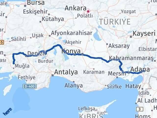 Muğla Kavaklıdere Osmaniye Arası Kaç Km - Yol Haritası