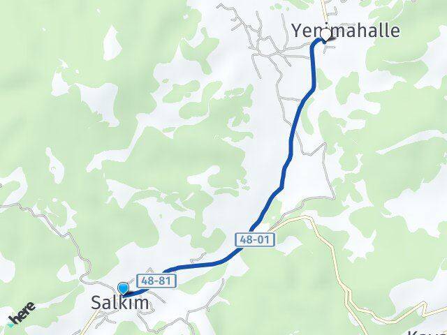 Salkım Çayboyu Arası Kaç Km - Yol Tarifi