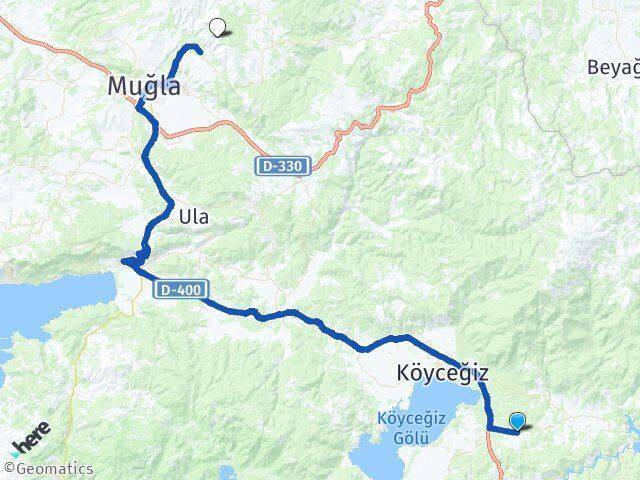 Beyobası Menteşe Arası Kaç Km - Yol Tarifi