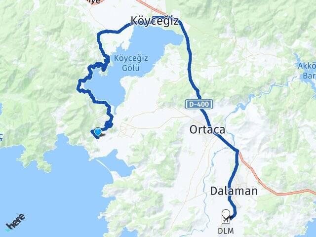 Çandır Muğla Dalaman Havalimanı Arası Kaç Km - Yol Tarifi