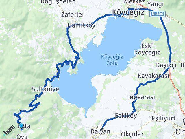 Ekincik Dalyan Arası Kaç Km - Yol Tarifi