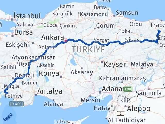 Muğla Köyceğiz Gümüşhane Arası Kaç Km - Yol Haritası
