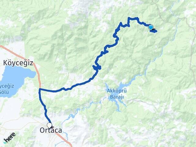 Karaçam Ortaca Otogarı Arası Kaç Km - Yol Tarifi