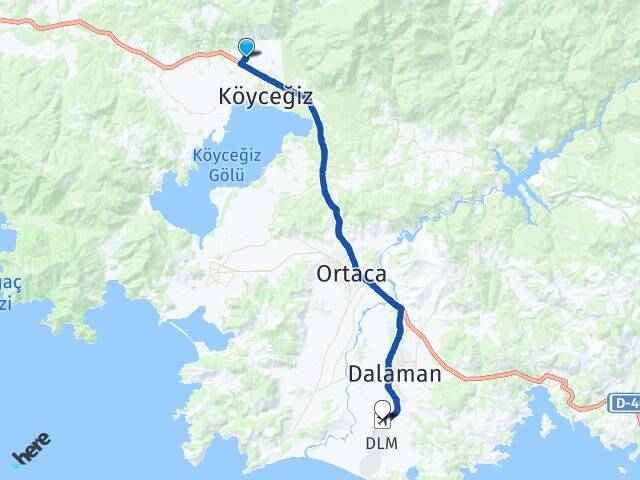 Toparlar Muğla Dalaman Havalimanı Arası Kaç Km - Yol Tarifi
