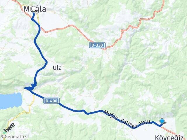 Toparlar Muğla Otogarı Arası Kaç Km - Yol Tarifi