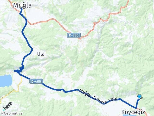 Yeşilköy Muğla Otogarı Arası Kaç Km - Yol Tarifi
