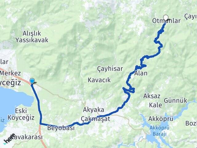 Zeytinalanı Otmanlar Arası Kaç Km - Yol Tarifi