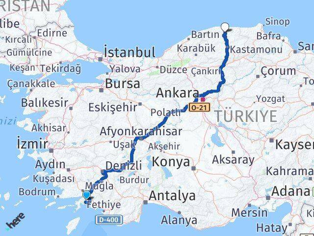 Muğla Küre Arası Kaç Km - Yol Tarifi