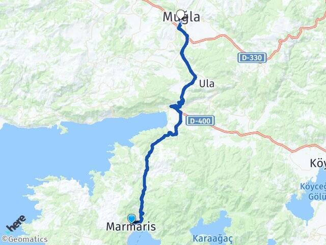 Armutalan Muğla Otogarı Arası Kaç Km - Yol Tarifi