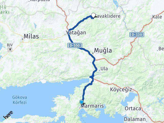 Beldibi Kavaklıdere Arası Kaç Km - Yol Tarifi
