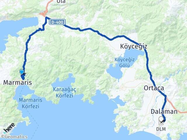 Beldibi Muğla Dalaman Havalimanı Arası Kaç Km - Yol Tarifi