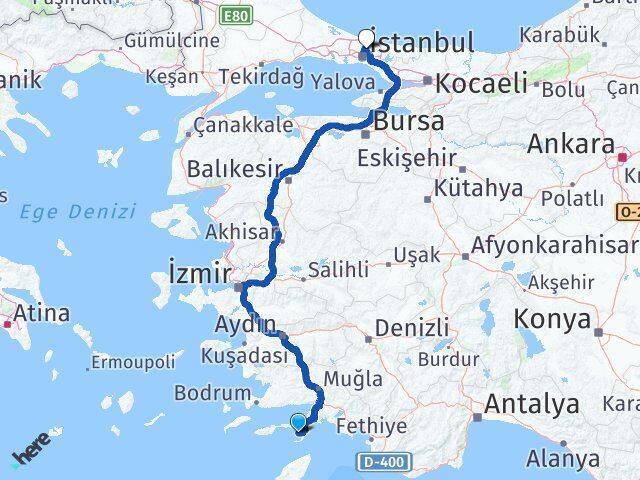 Bozburun Tarabya Arası Kaç Km - Yol Tarifi