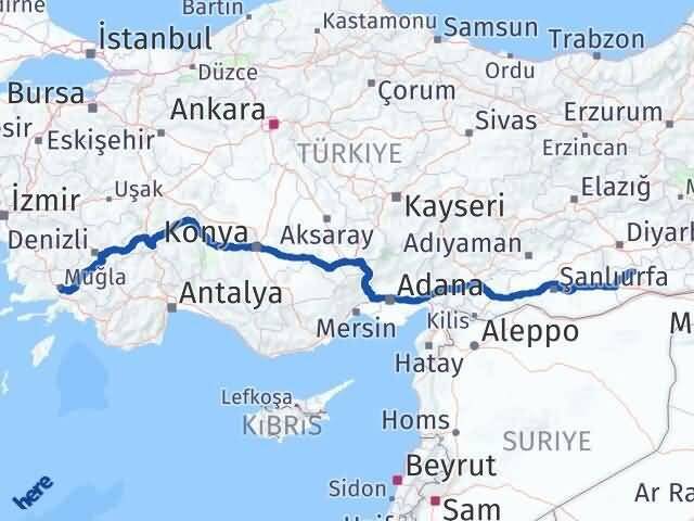 Muğla Mazıdağı Mardin Arası Kaç Km - Yol Haritası